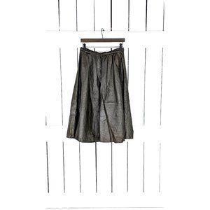 Vintage Leder genuine leather aline high waist skirt with pockets 40